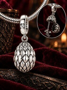 Dragon Egg Charm w/Baby Dragon